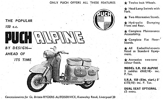 Puch Alpine Motor Scooter                                        