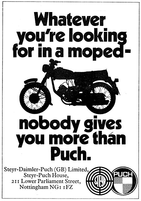 Puch Motor Cycles, Puch Mopeds                                   
