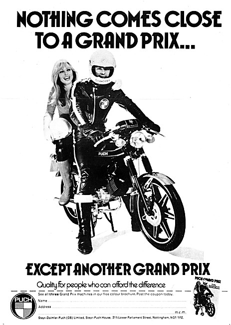 Puch Grand Prix Motor Cycle Range 1976                           