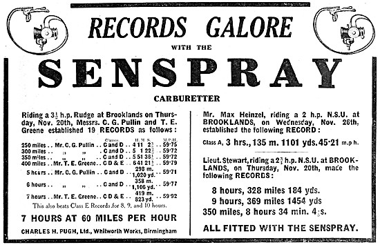 Senspray Carburetters                                            