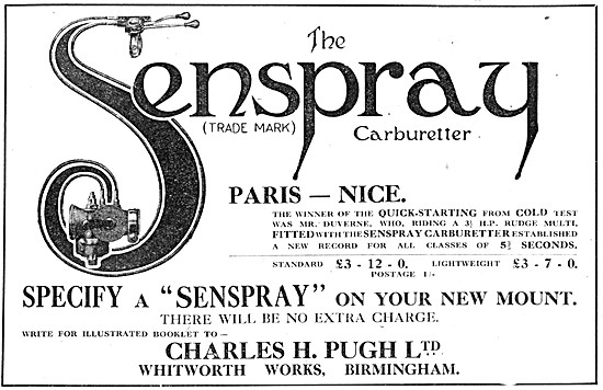 Pugh Senspray Carburetters                                       