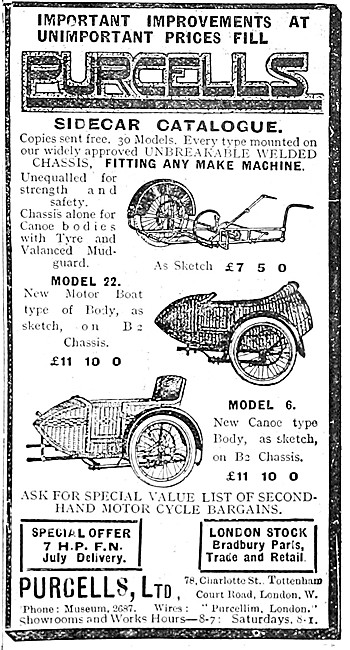 1914 Purcell Sidecars                                            