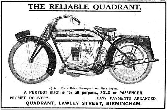 The Quadrant 4.5 hp Chain Drive Two-Speed Motor Cycle            