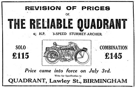 Quadrant 4.5 hp Motor Cycle Combination 1920                     