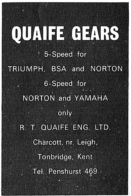 Quaife Gears For Motorcycles                                     