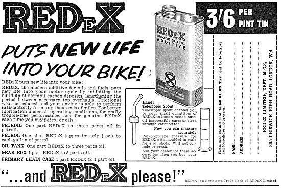 REDeX Petrol Additive - REDex Upper Cylinder Lubricant           