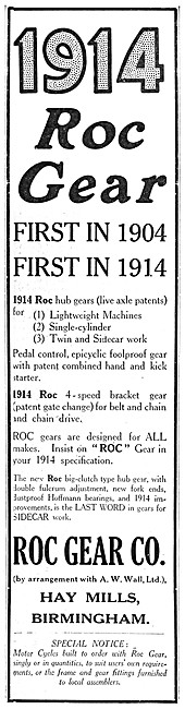 ROC Motor Cycle Hub Gears 1913 Products                          