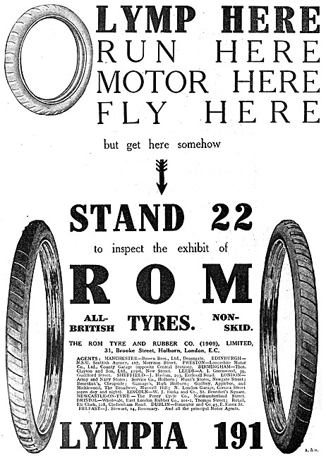 ROM Motor Cycle Tyres Advert                                     