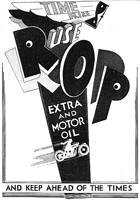 ROP Russian Oil Products - ROP Extra Petrol & Motor Oil 1930 Ad  