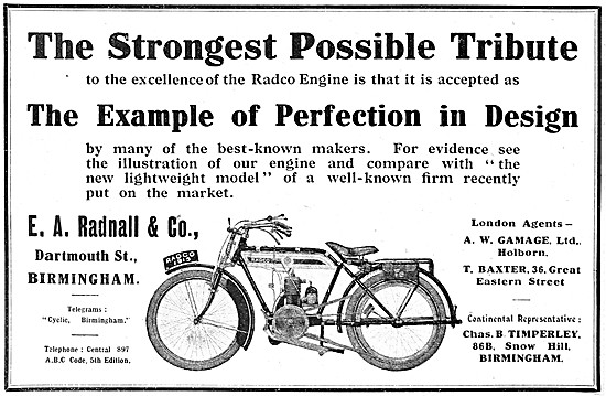 Radco Motor Cycles 1915                                          