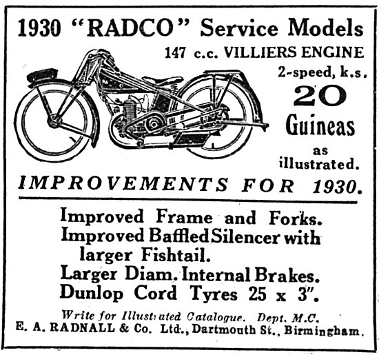 1930 Radco 147 cc Service Model                                  