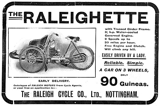 The 1904 Raleighette Tricar                                      