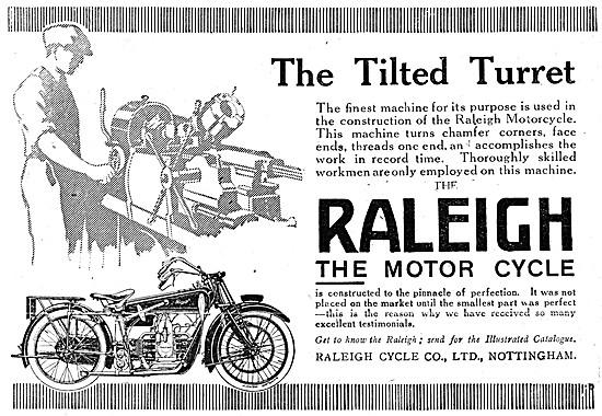 1920s Raleigh Motor Cycles                                       