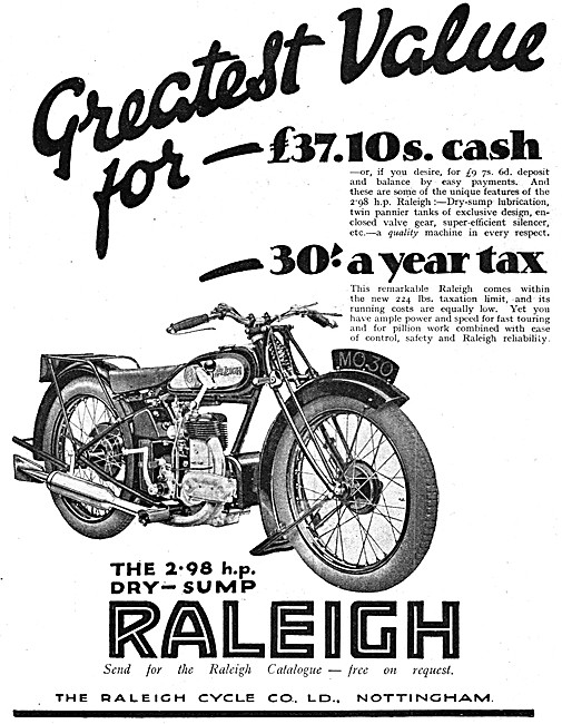 1930 Raleigh 2.98 hp                                             