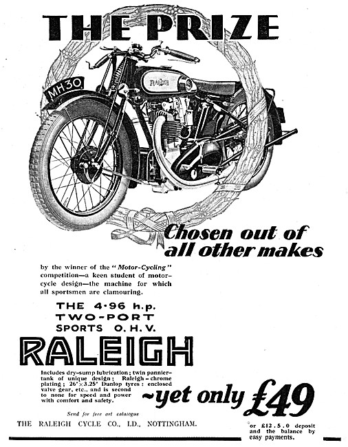 1930 Raleigh Two-Port Sports OHV                                 