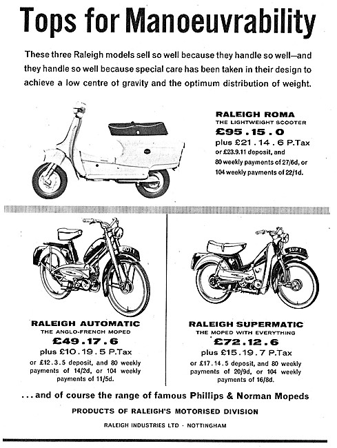 Raleigh Motor Scooters - Raleigh Roma - Raleigh Mopeds           
