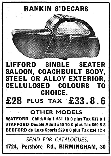 1953 Rankin Lifford Sidecar                                      