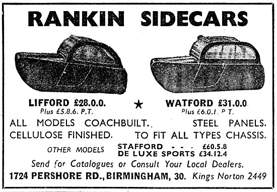 Rankin Lifford Sidecar - Rankin Watford Sidecar                  