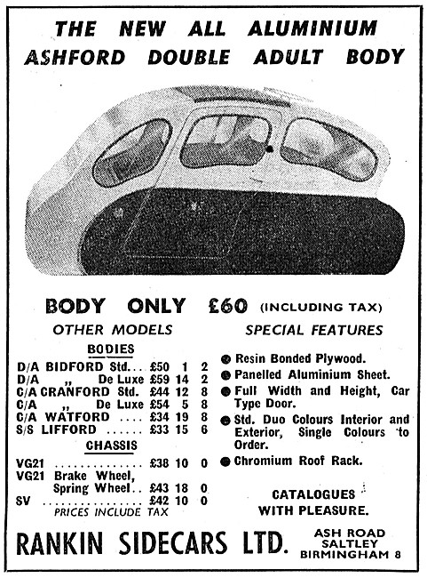 The 1960 Range Of Rankin Sidecars                                
