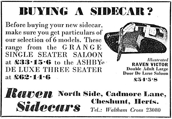 1960 Raven Victor Sidecar                                        