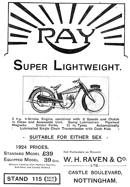 Raven Motor Cycles - RAY Super Lightweight Motor Cycles          