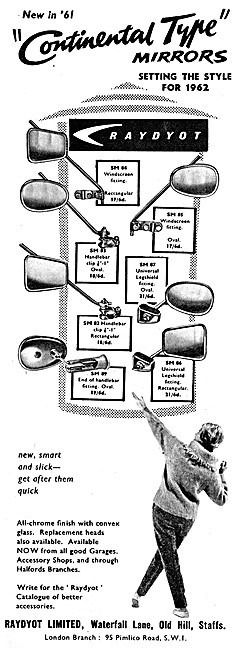 Raydyot Continental Type Motor Cycle & Scooter Mirrors           