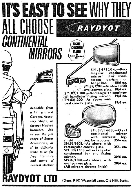 Raydyot Motor Cycle Accessories - Raydyot Rear View Mirrors      