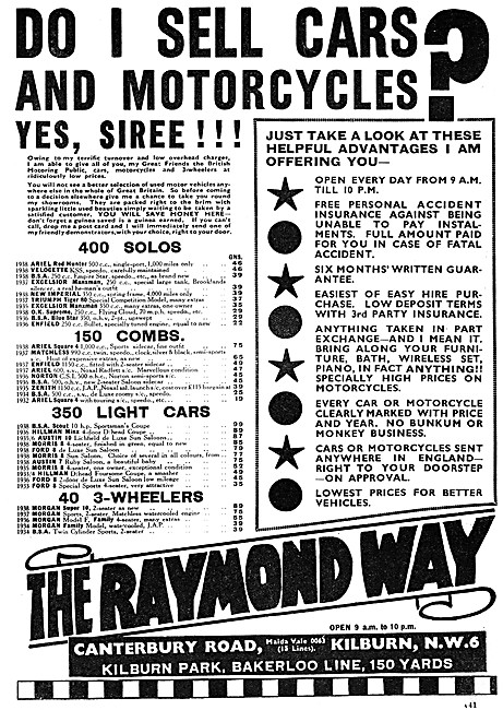 Raymond Way Motors. Motor Cycle Sales & Service                  