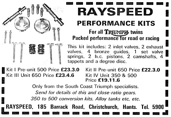 Rayspeed Performance Kits For Triumph Motorcycles                