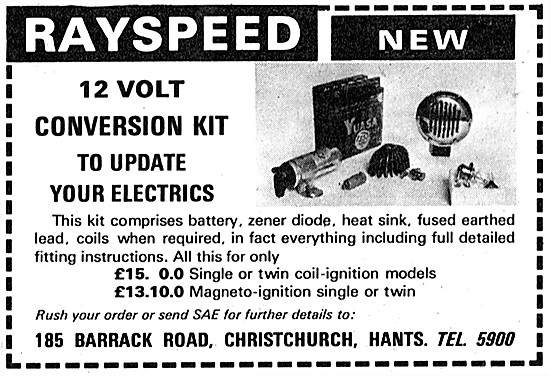 Rayspeed Motorcycle 12 Volt Conversion Kits                      
