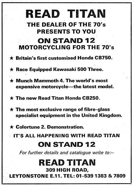 Read Titan Performance Motorcycle Parts 1970                     
