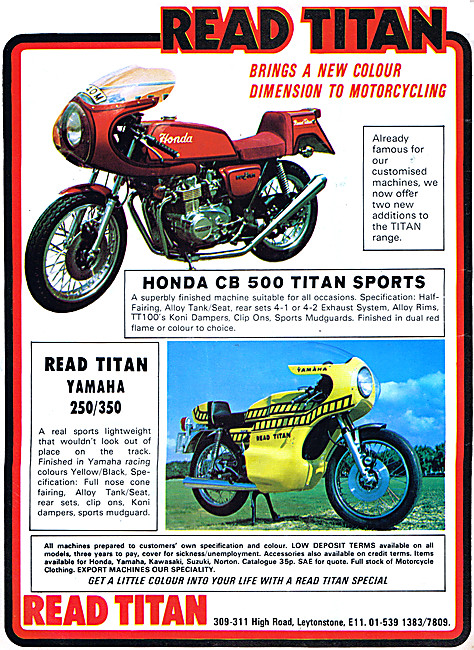 Read Titan Yamaha 250 - Read Titan Honda CB 500 Titan Sports     