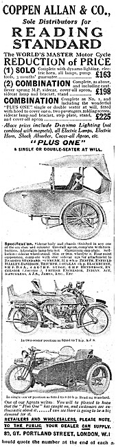Reading Standard Motor Cycles & Sidecars 1921                    