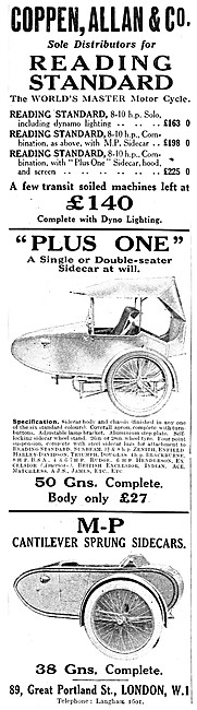 Reading Standard Motor Cycles & M-P Sidecars                     