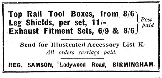 Reg Samson Top Rail Tool Box                                     