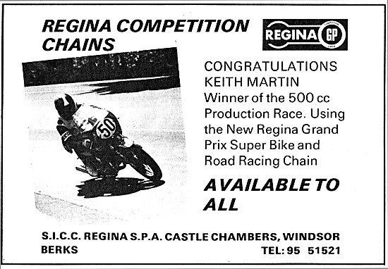 Regina Motor Cycle Chains                                        