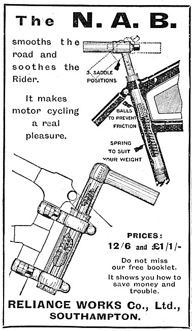 Reliance Motor Cycle Accessories - Reliance NAB Ajustable Saddles