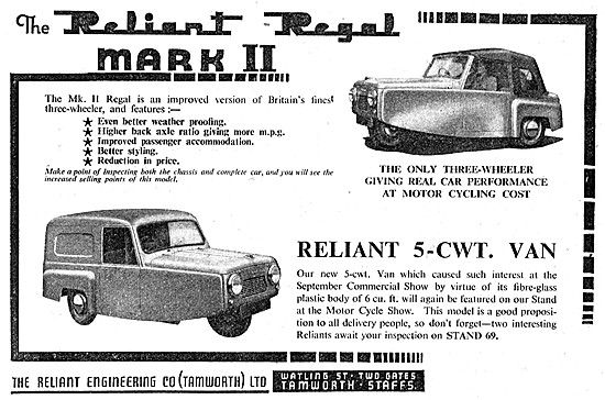 1954 Reliant Regal Mark II                                       