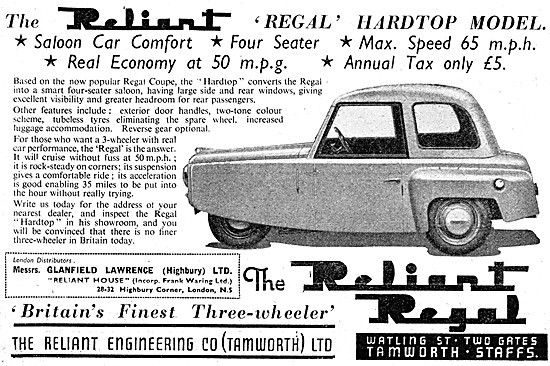 1956 Reliant Regal Coupe                                         