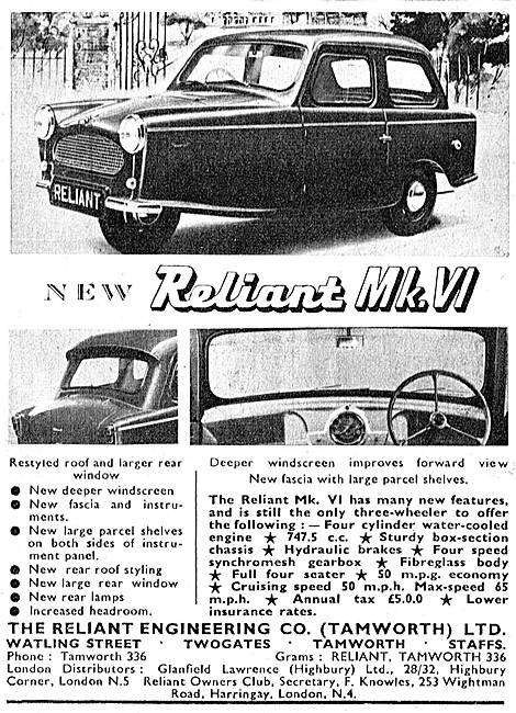 Reliant Mk VI 1961                                               