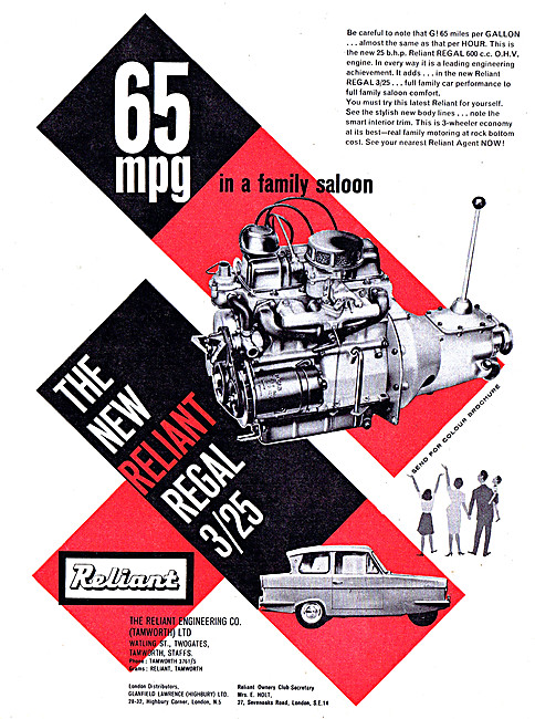 1963 Reliant Regal 3/25                                          