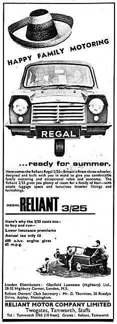 1964 Reliant Regal 3/25                                          