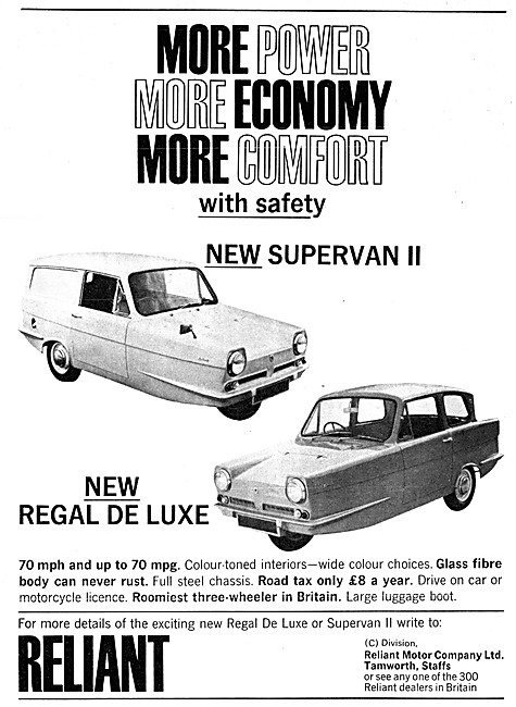 Reliant Supervan II - Reliant Regal De Luxe 1967                 