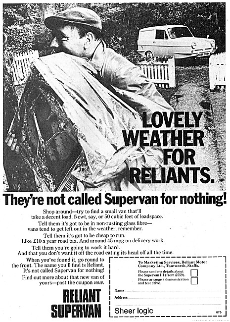 1972 Reliant Supervan                                            