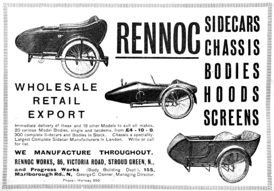 1919 Rennoc Sidecars                                             