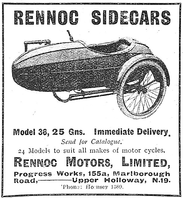 1922 Rennoc Model 36 Sidecar                                     