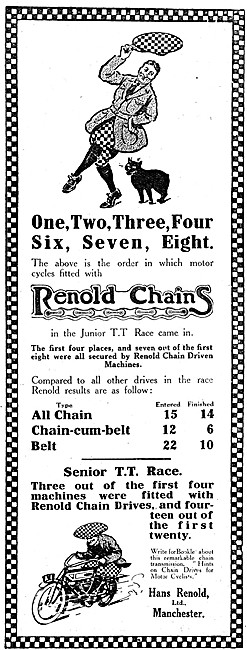 Renold Chains, Belts & Chain-Cum-Belts 1914 Advert               