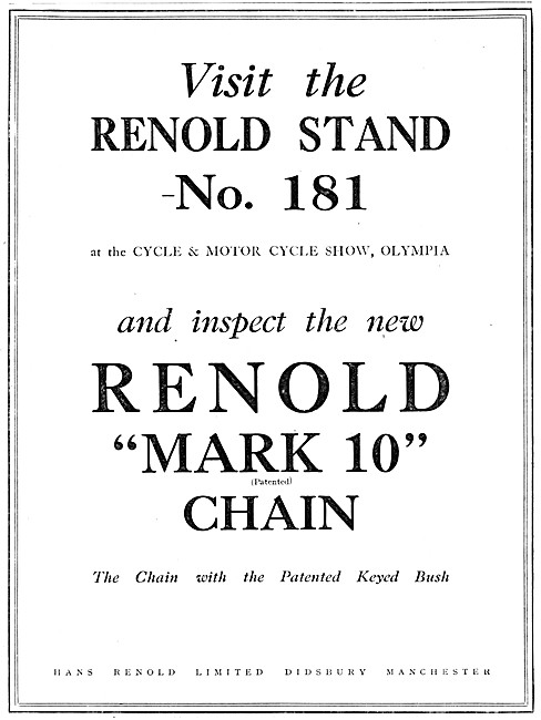 Renold Mark 10 Motorcycle Chains                                 