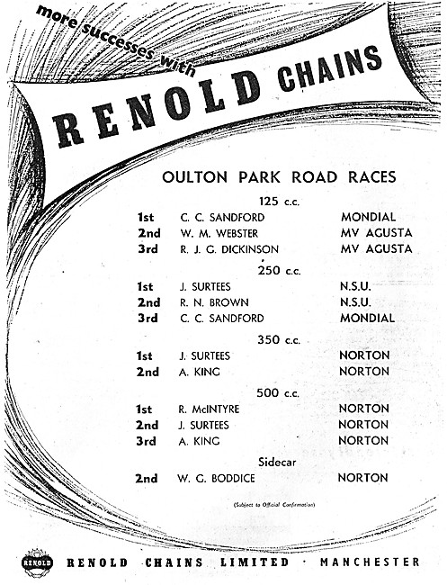 Renold Motorcycle Racing Chains                                  