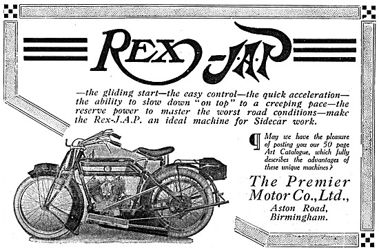 1913 Rex-JAP  Motor Cycle                                        